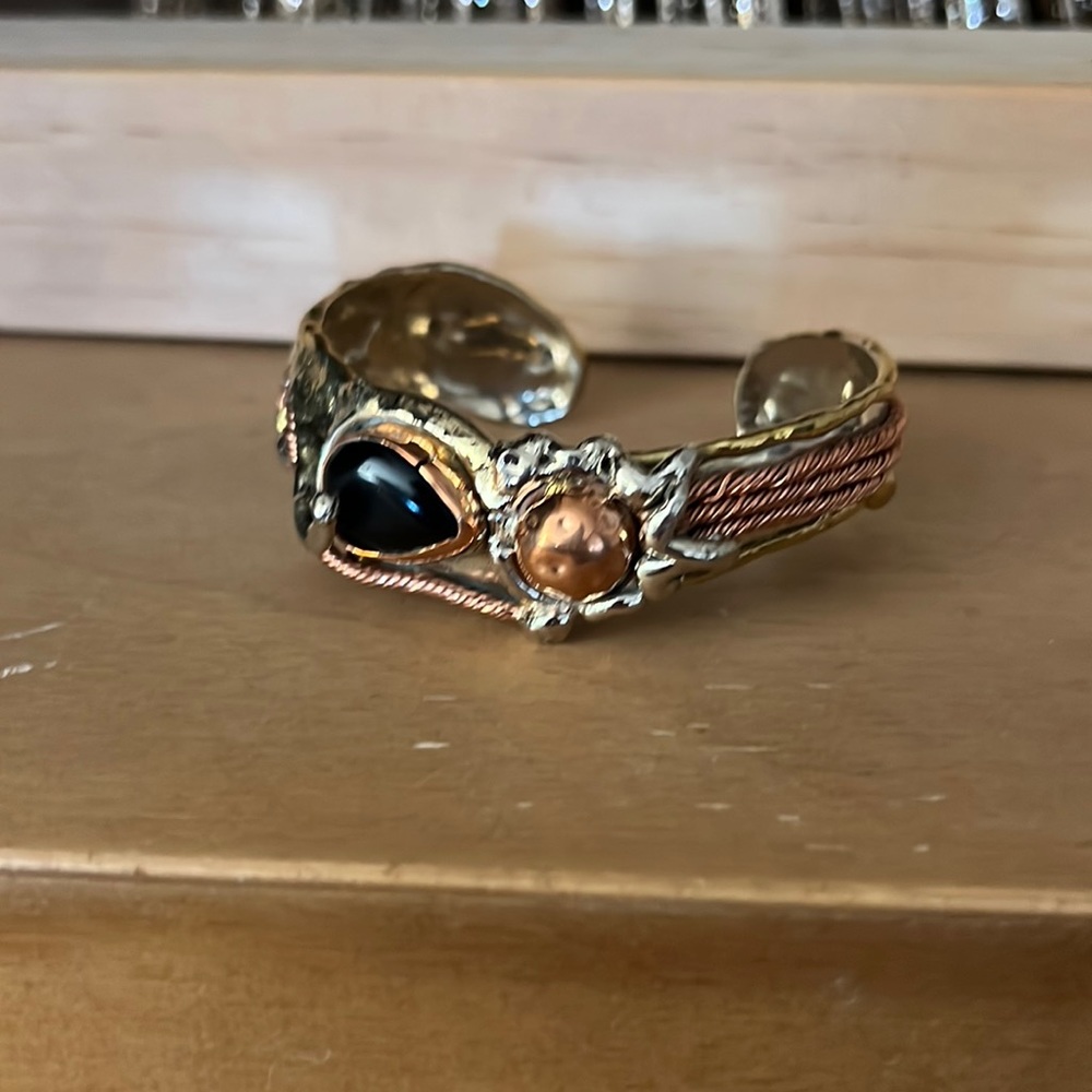 Tri-Metal Medium Bangle